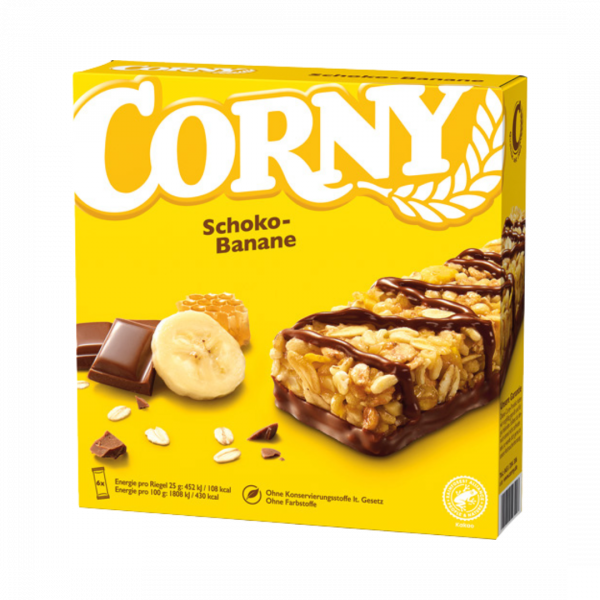 Corny Classic Schoko-Banane Müsliriegel UTZ, 6 Stück